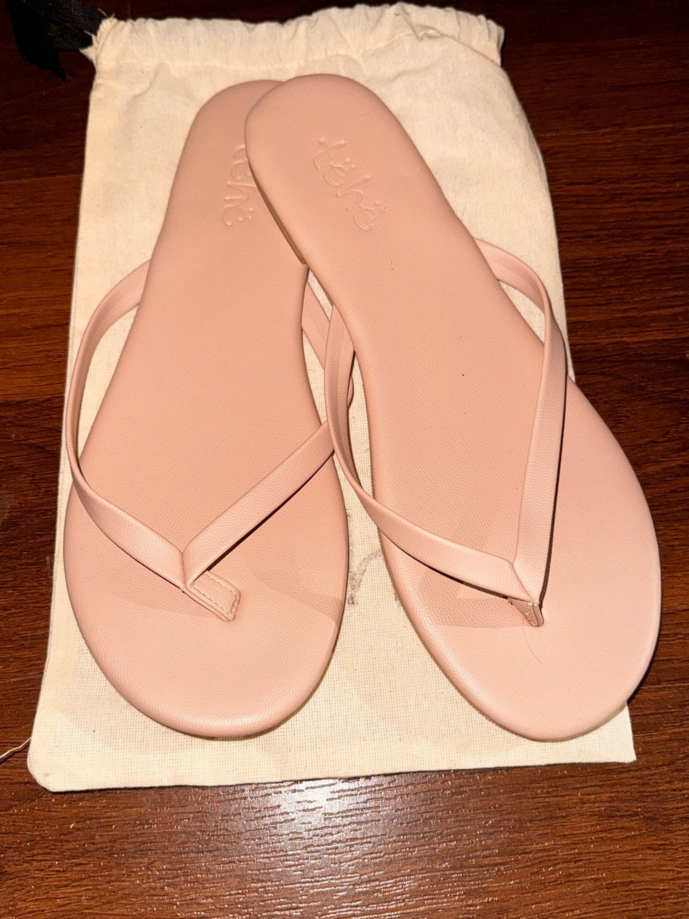 TKEES Women's Blush Nude Minimalist Flip Flops